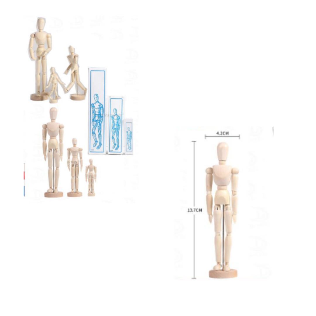 Figura humana madera Articulado 14 cm