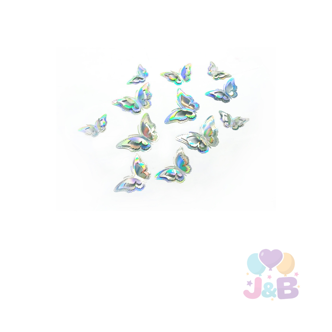 Mariposas decoración x12 Uni