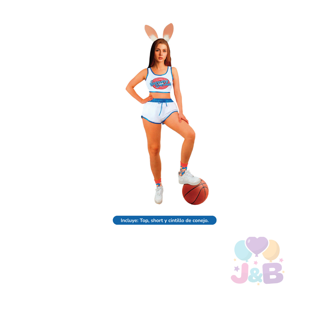 Disfraz basketbolista conejita mujer adulta