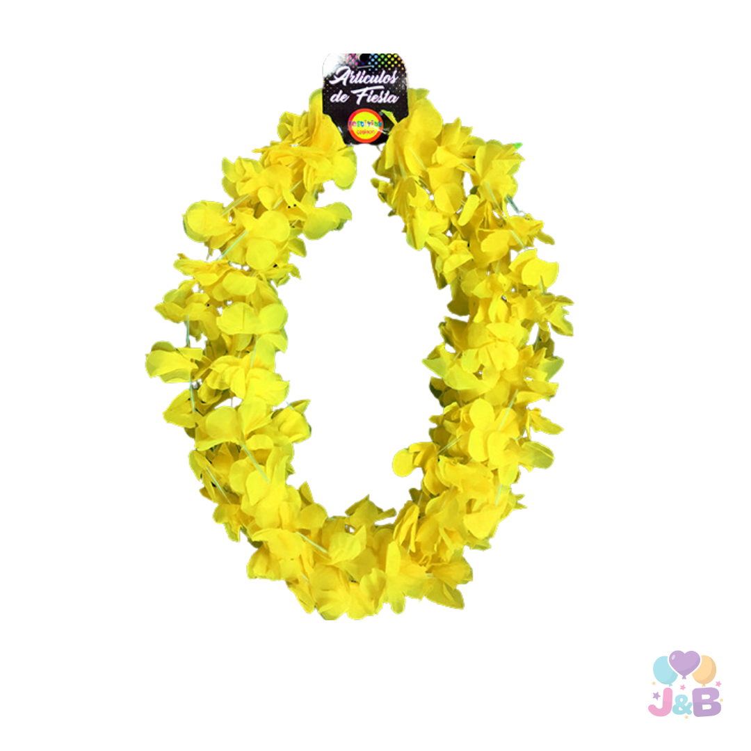 Collar flores estilo hawaiano x6