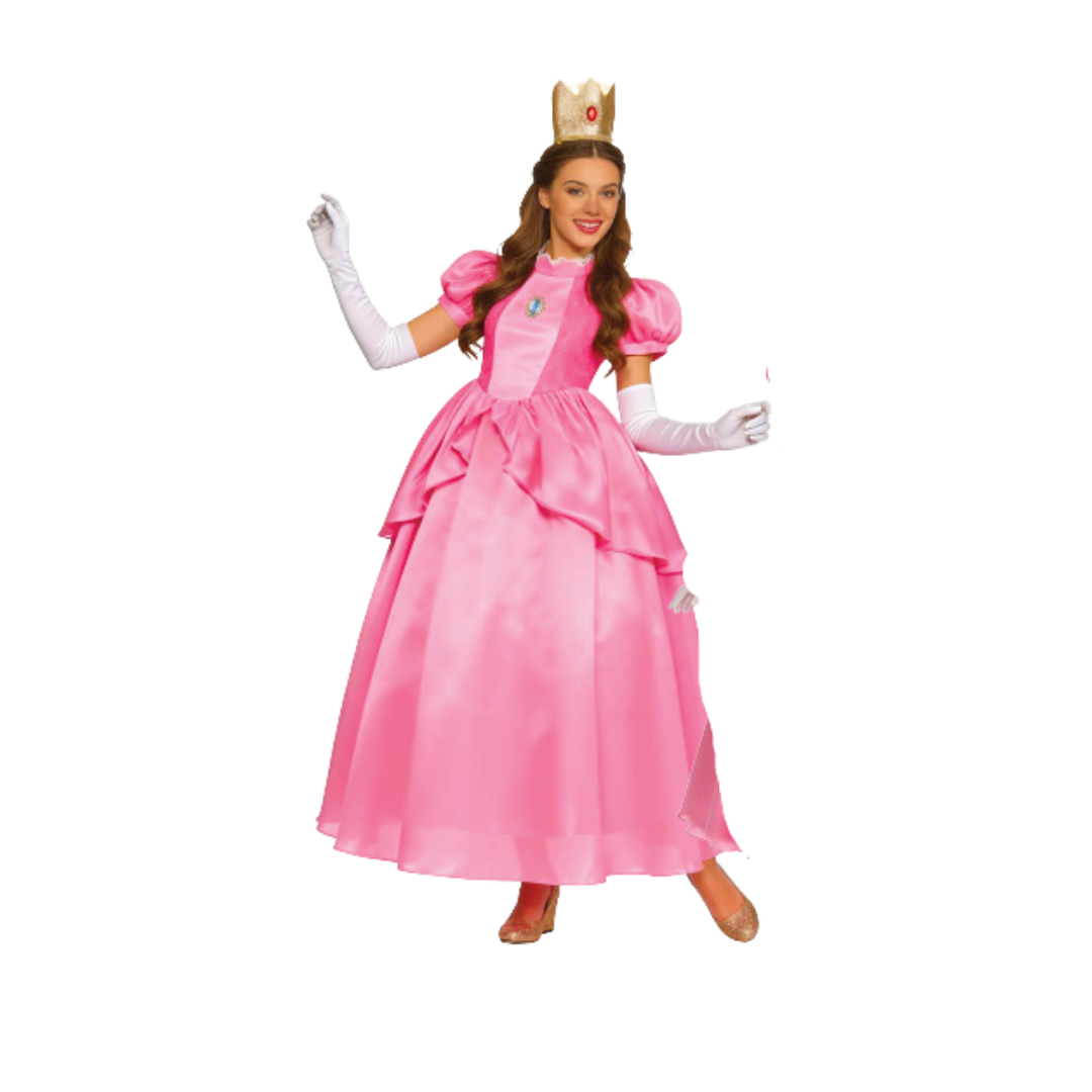 Vestido Princesa Peach Mario Bross Adulta