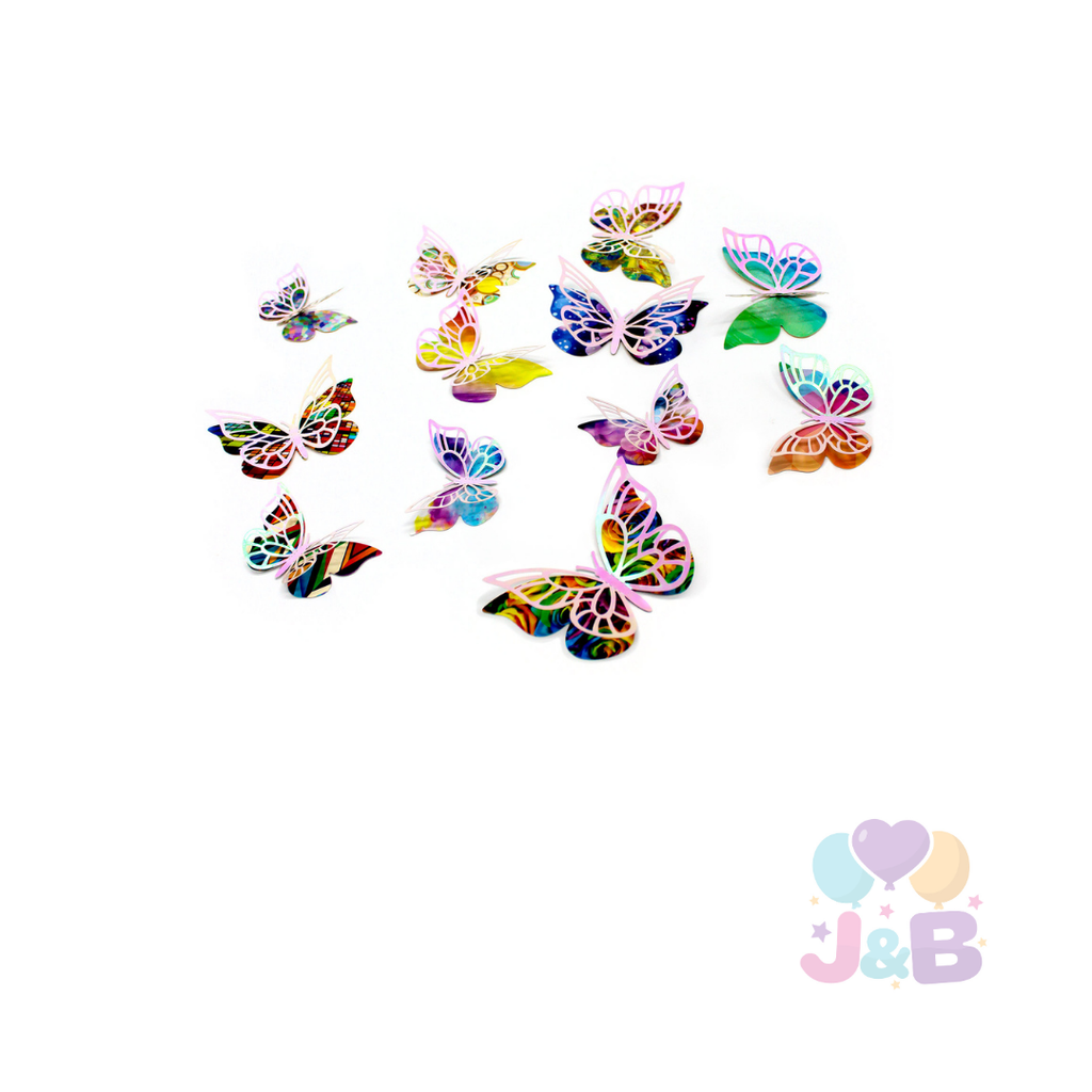 Mariposas decoración x12 Uni