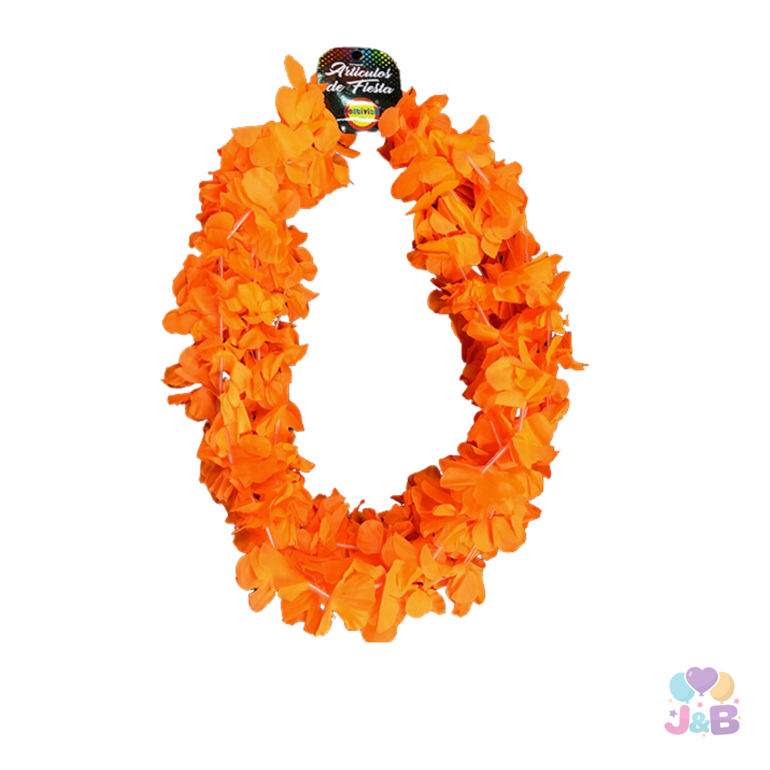 Collar flores estilo hawaiano x6