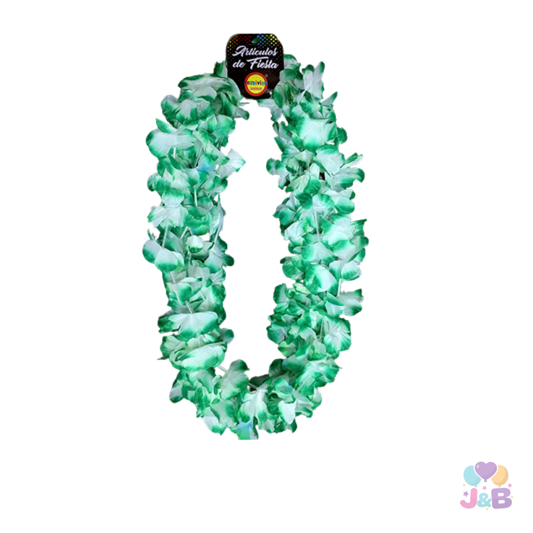 Collar flores estilo hawaiano x6