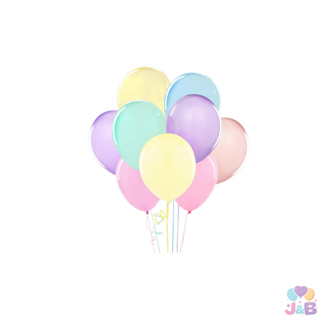 Globos pasteles R10 25 unidades