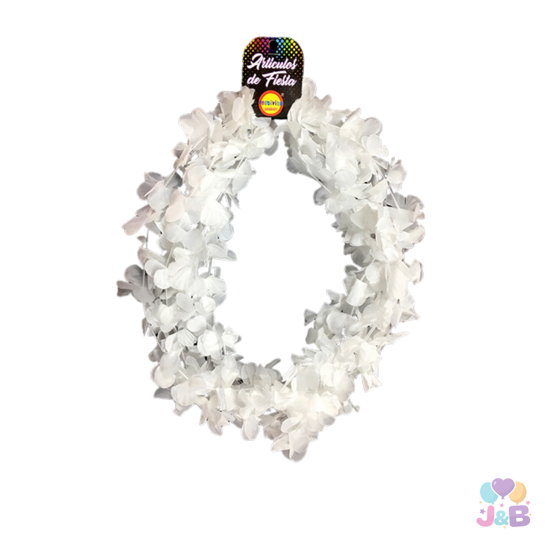 Collar flores estilo hawaiano x6