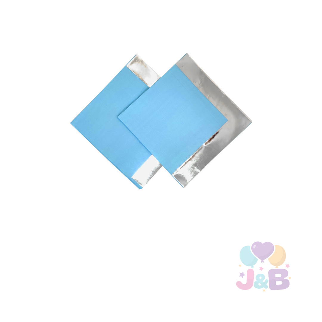 Servilletas con borde metálico x12 Uni.