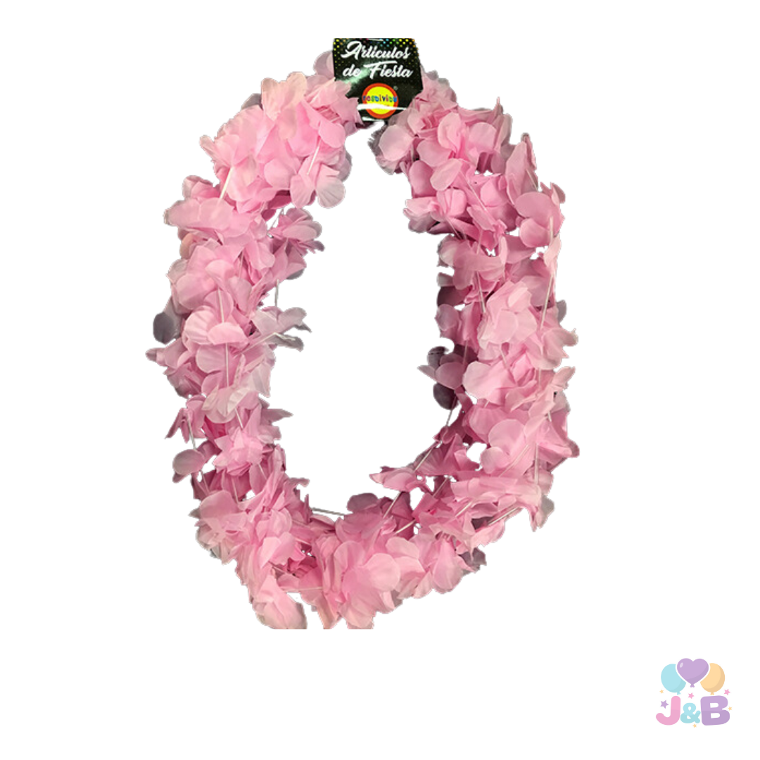 Collar flores estilo hawaiano x6