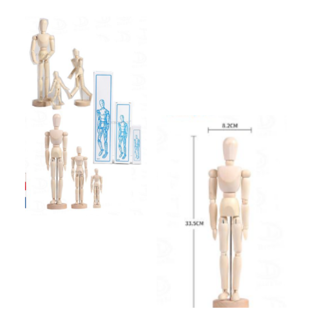 Figura humana madera Articulado 33 cm
