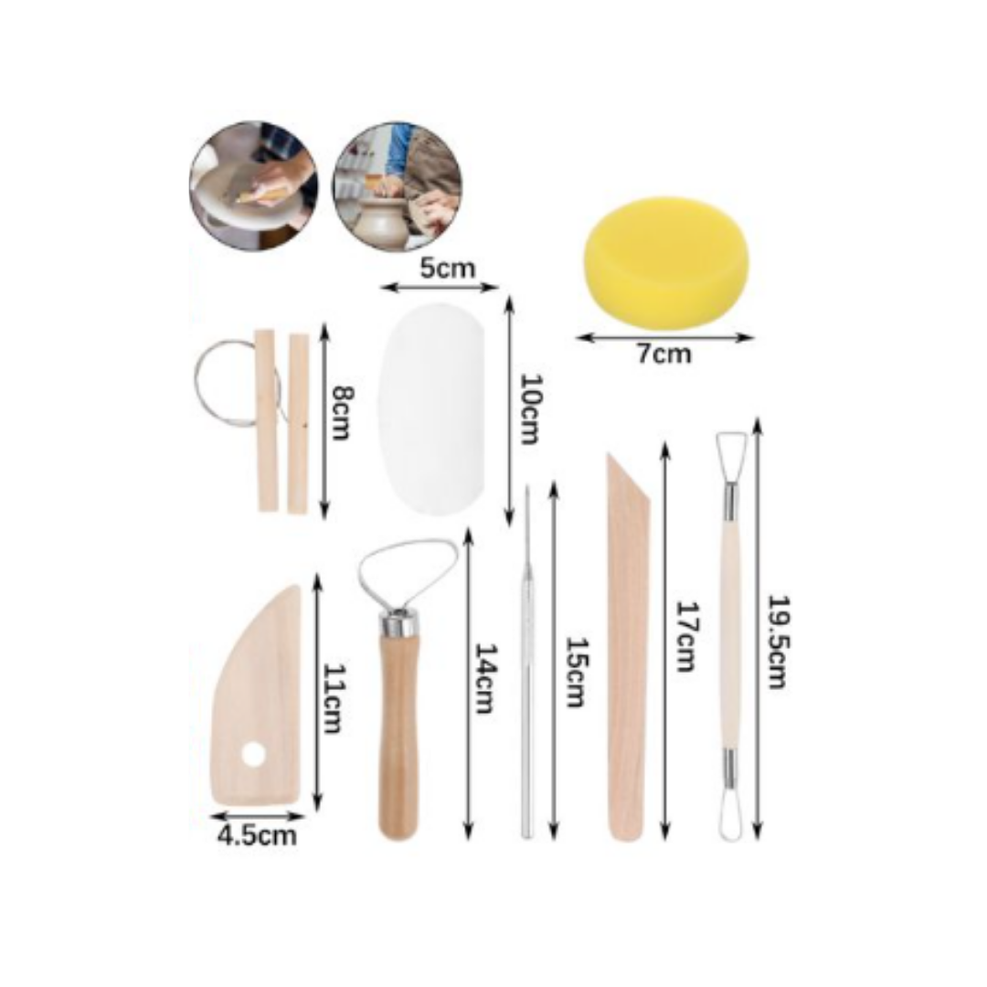 Set de 8 Herramientas para esculpir Greda, arcilla