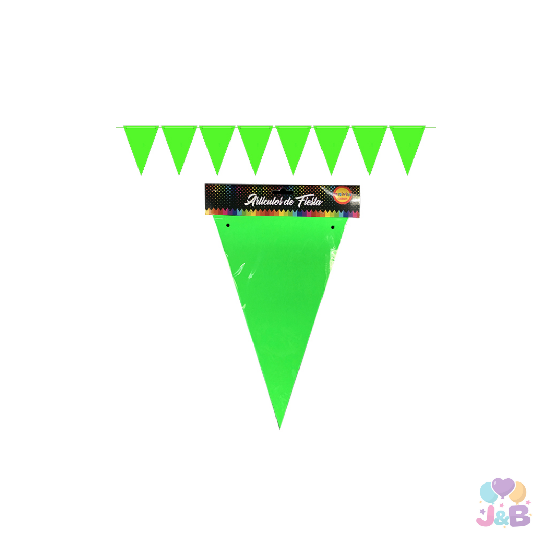 Banderines triangulares flúor 5Mt