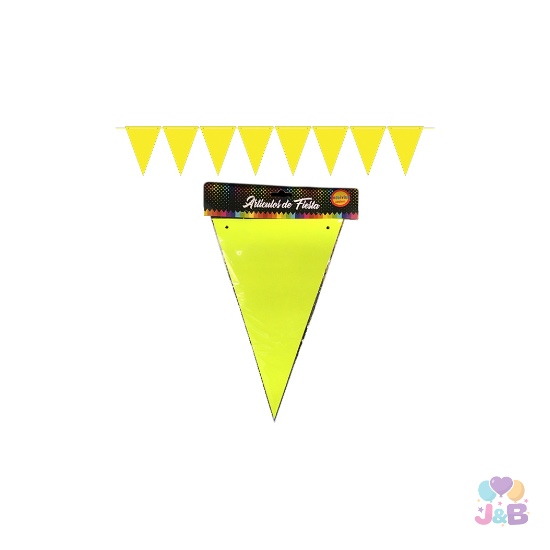 Banderines triangulares flúor 5Mt
