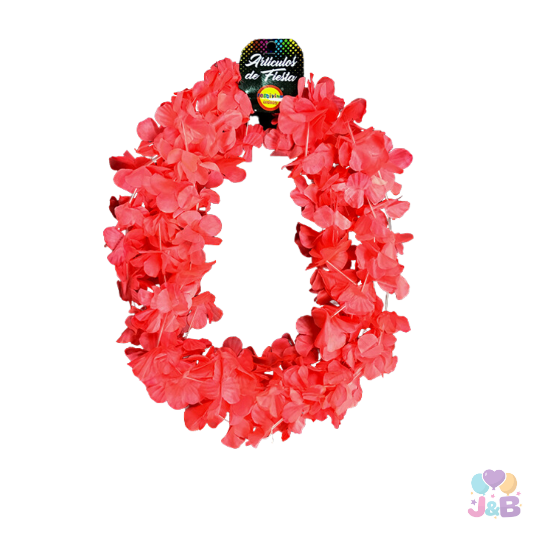 Collar flores estilo hawaiano Flúor x6