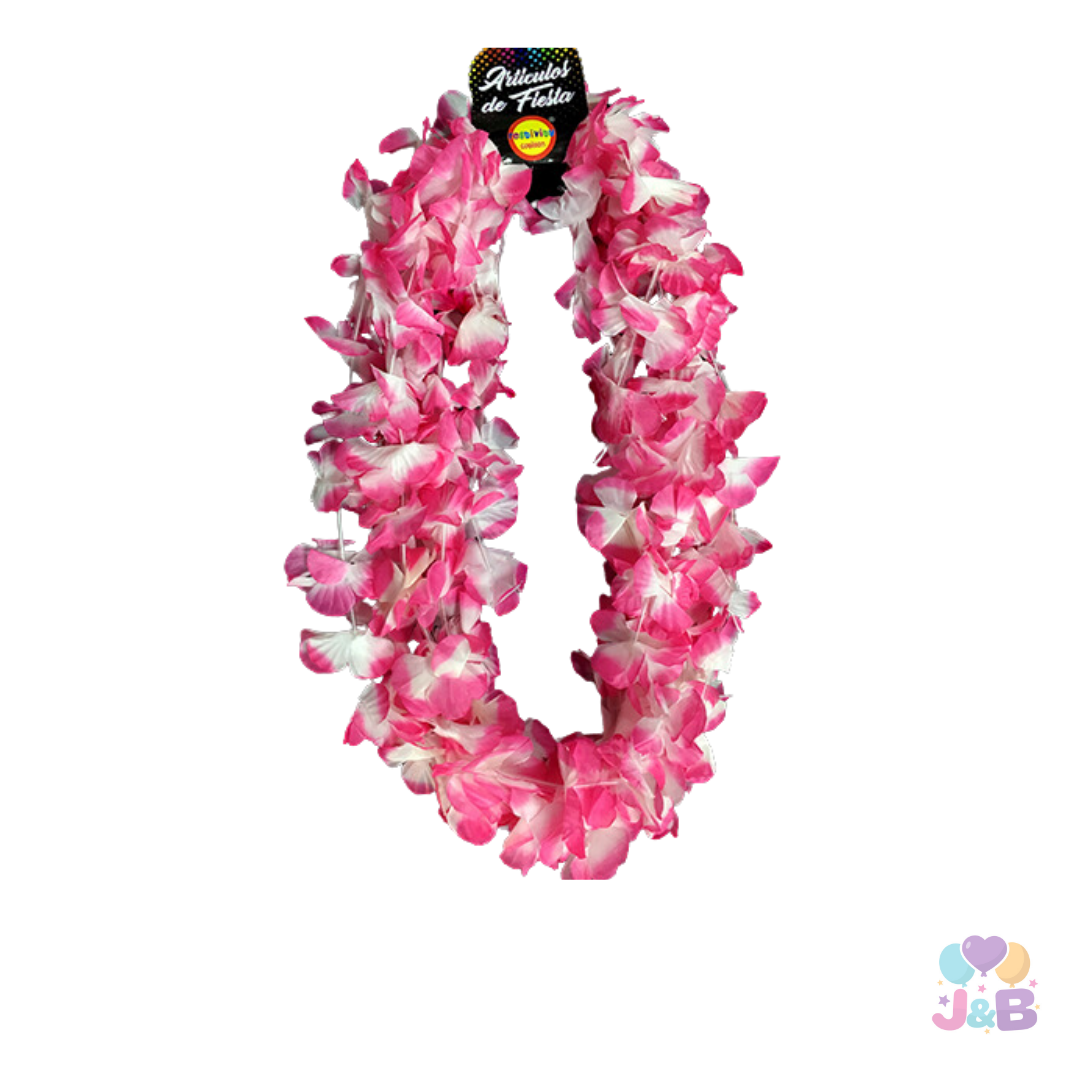 Collar flores estilo hawaiano x6