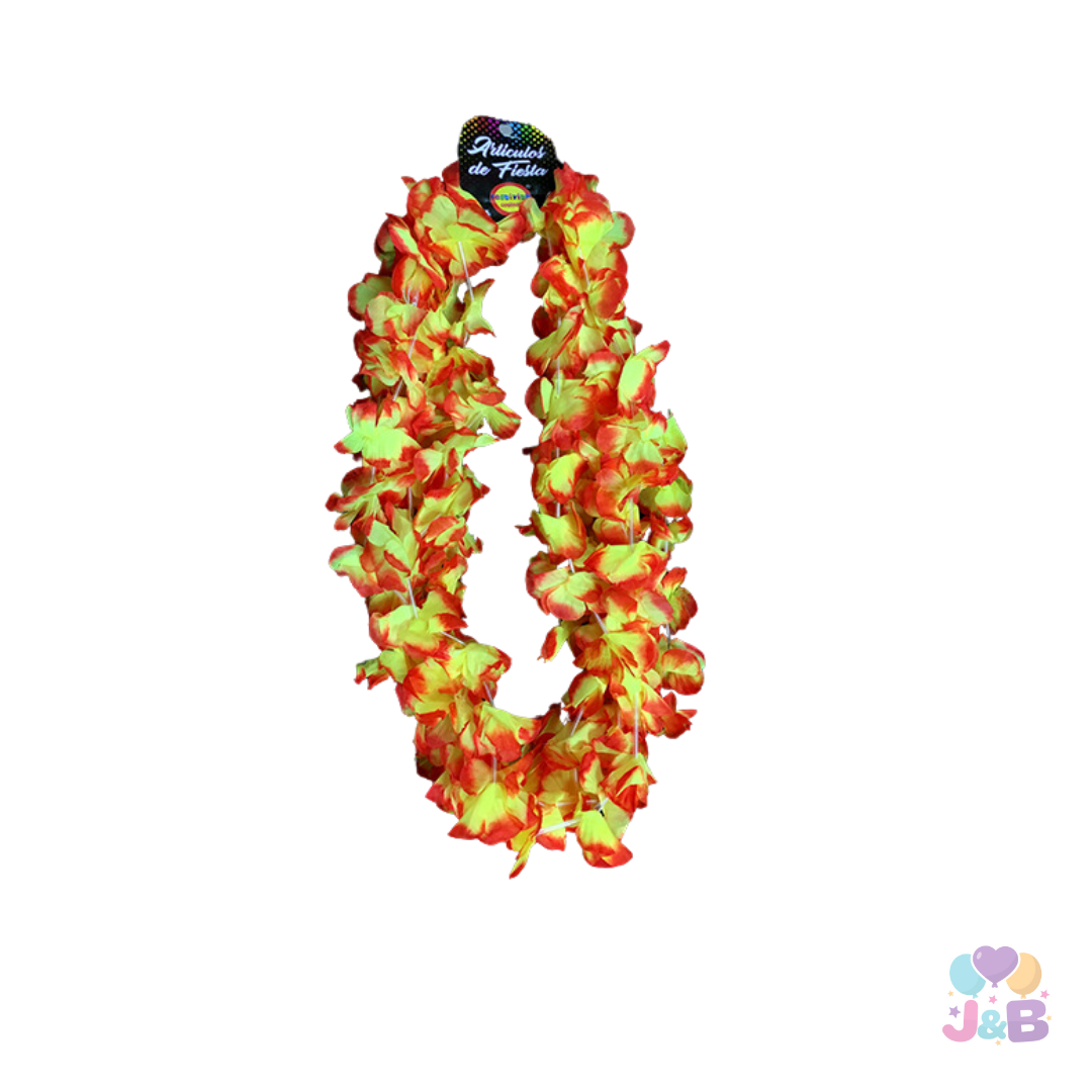 Collar flores estilo hawaiano x6