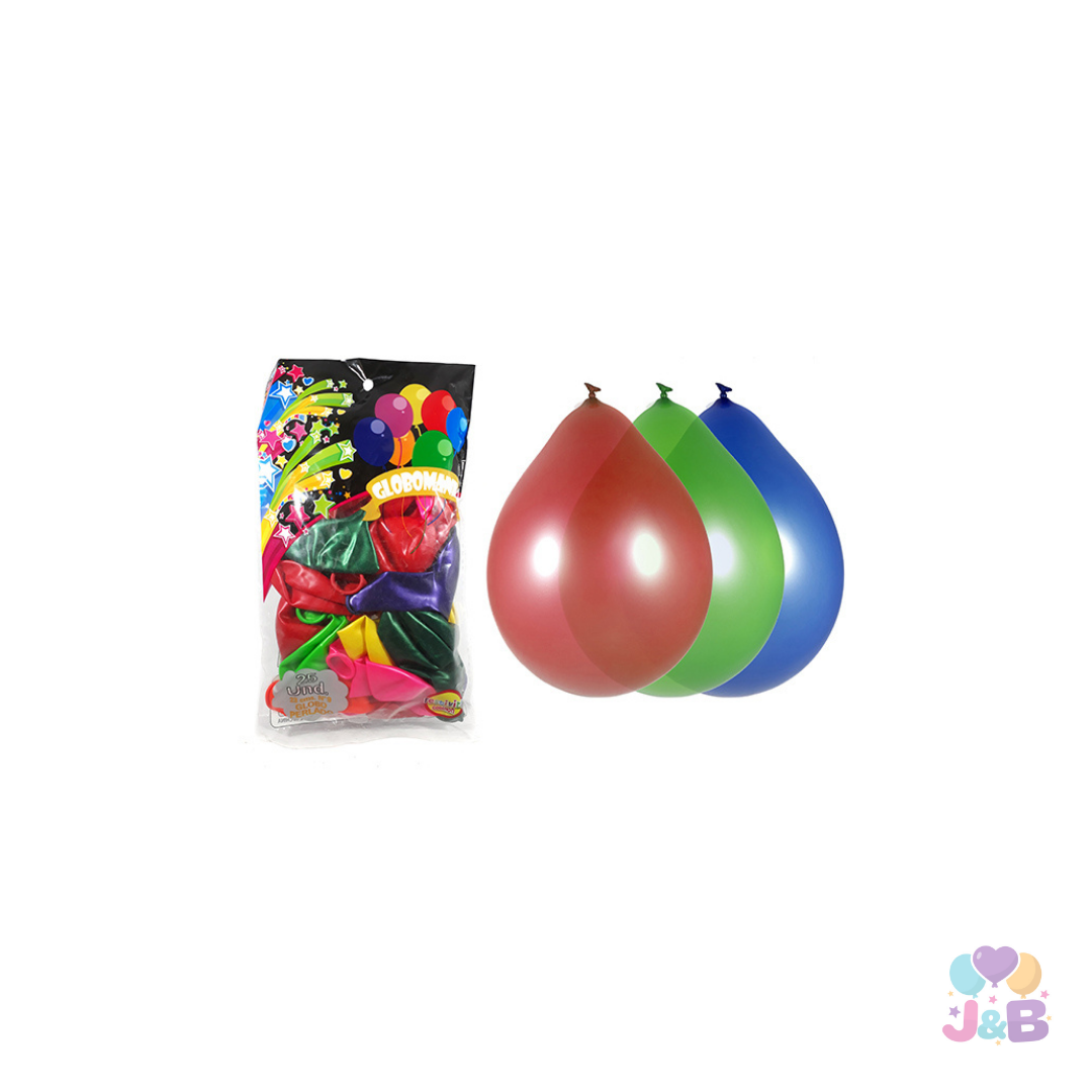 Globos metálicos R9 X25 UNIDADES