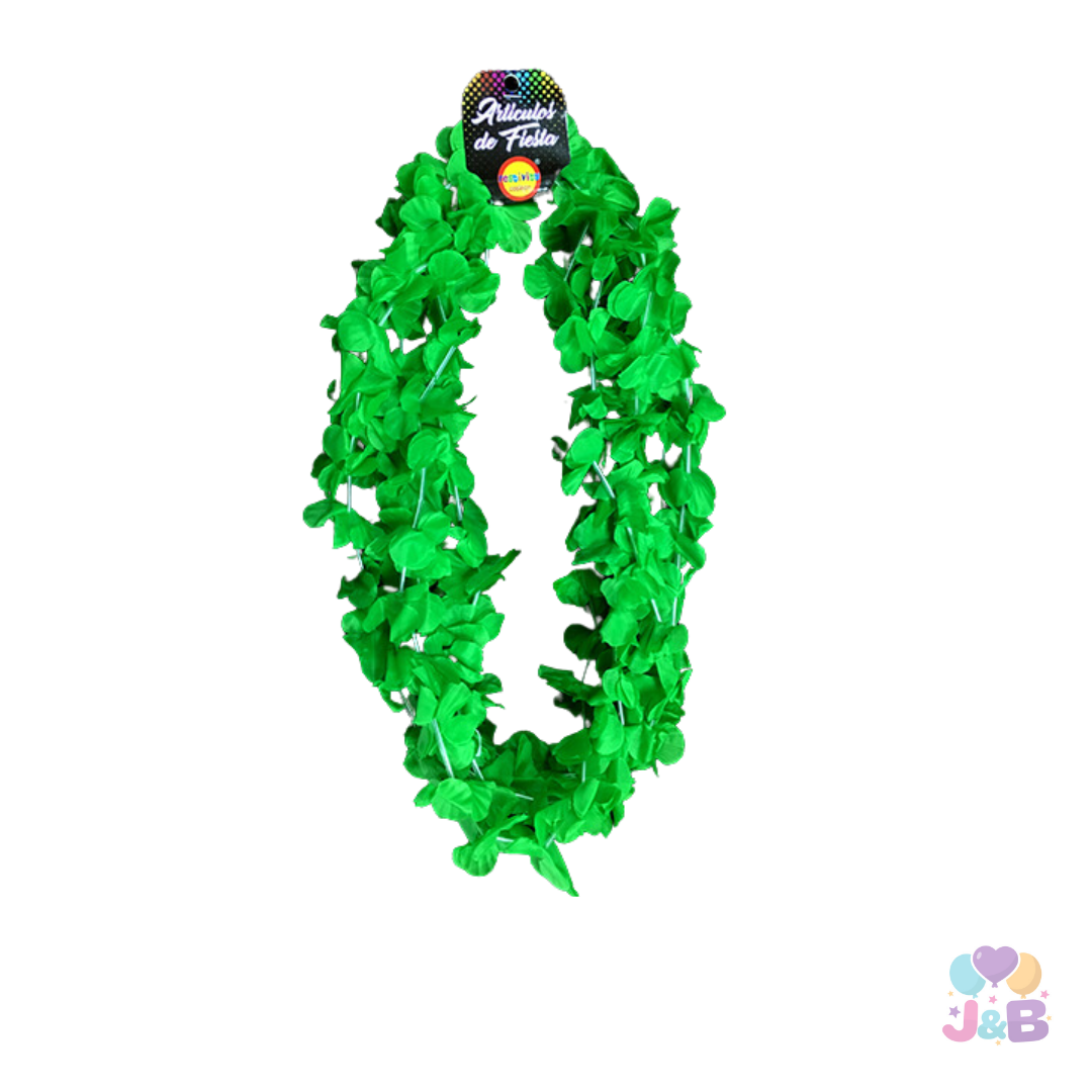 Collar flores estilo hawaiano x6