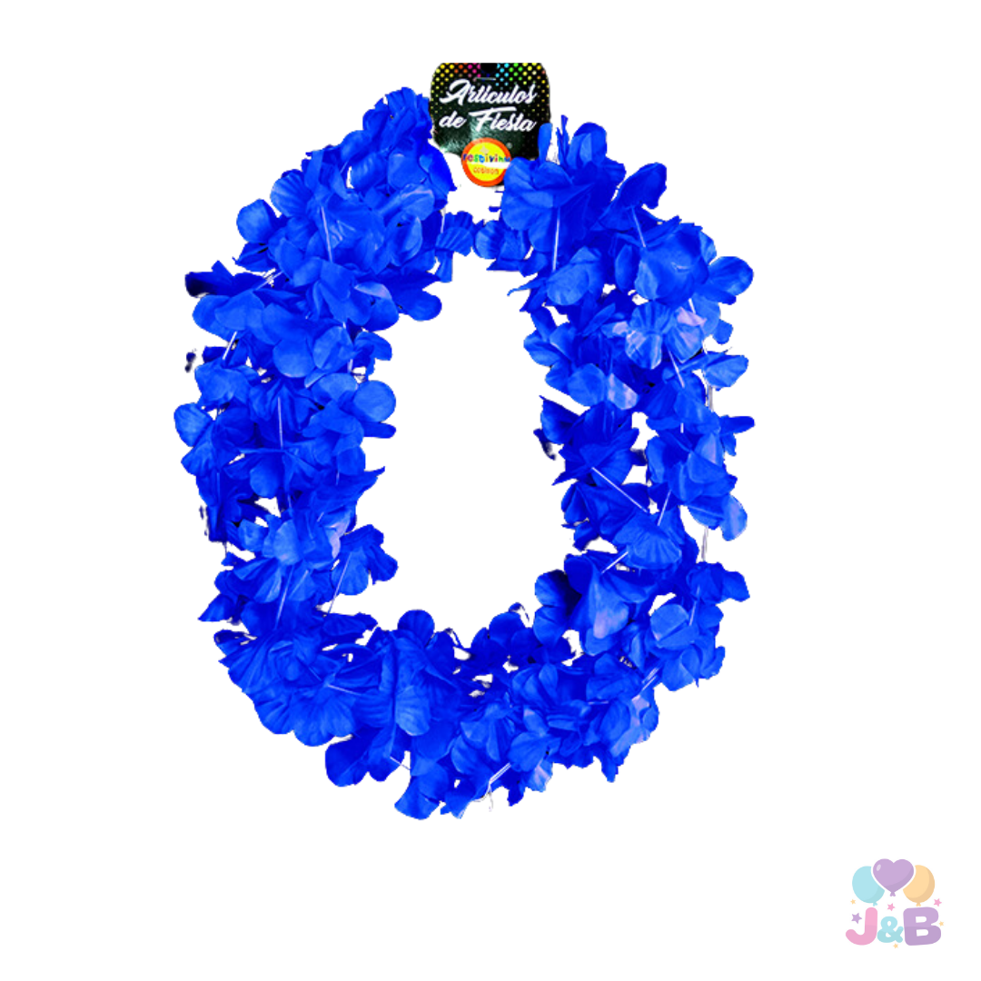 Collar flores estilo hawaiano Flúor x6