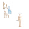 Figura humana madera Articulado 21cm