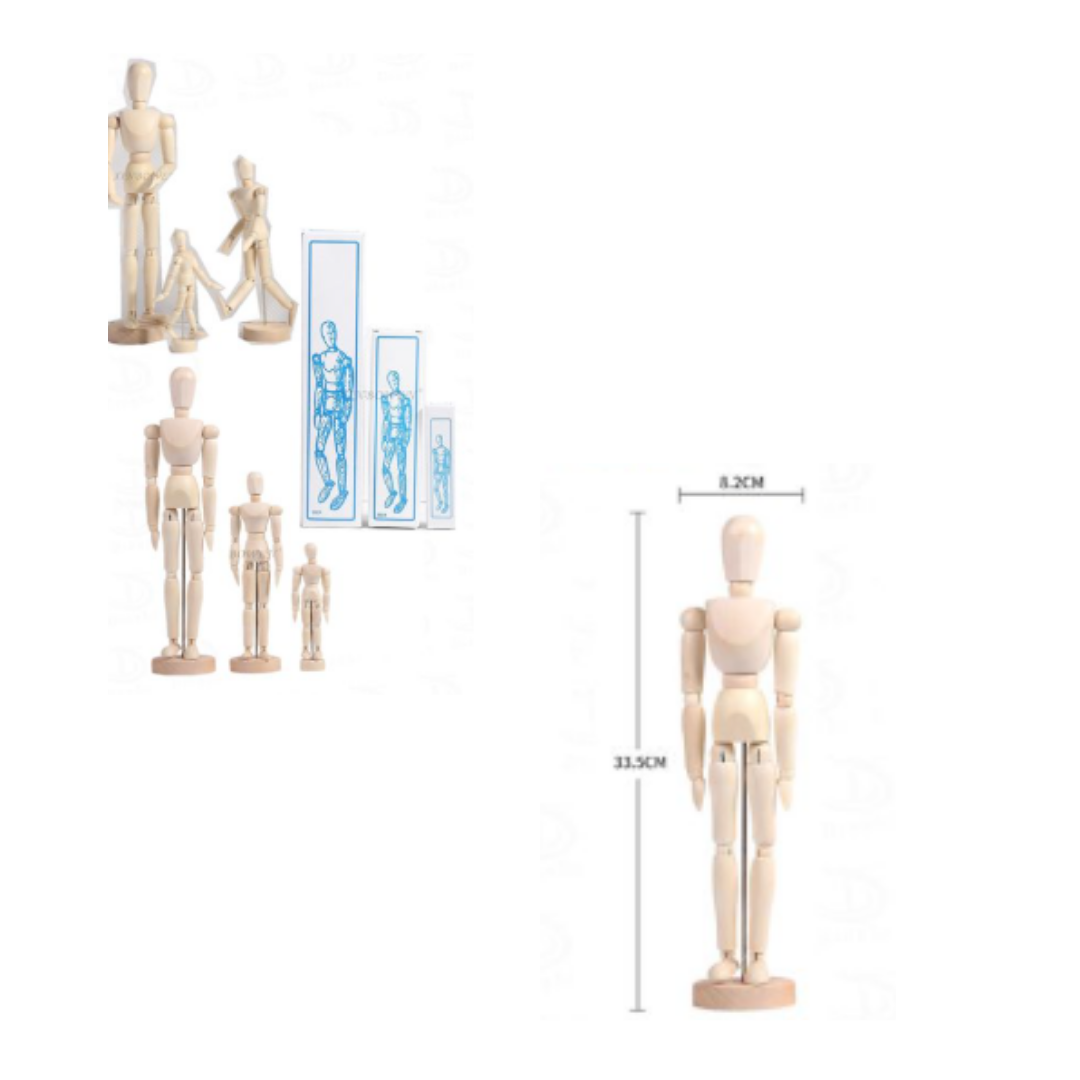 Figura humana madera Articulado 21cm