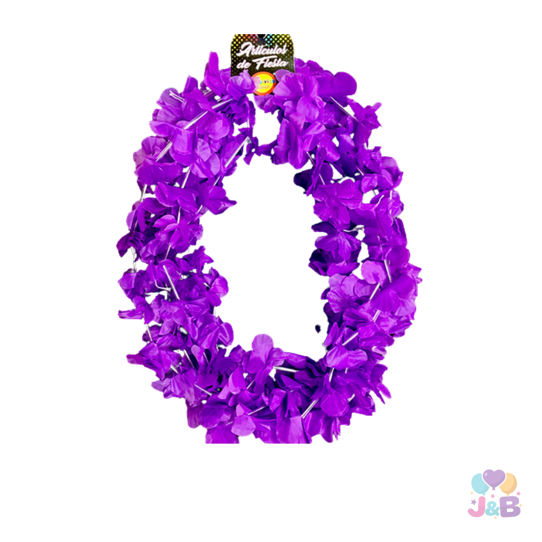 Collar flores estilo hawaiano x6