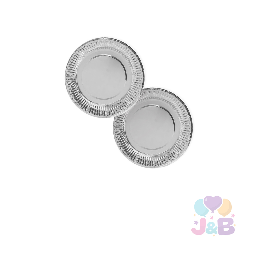 Platos N7. cartón metalizados X6 Uni.