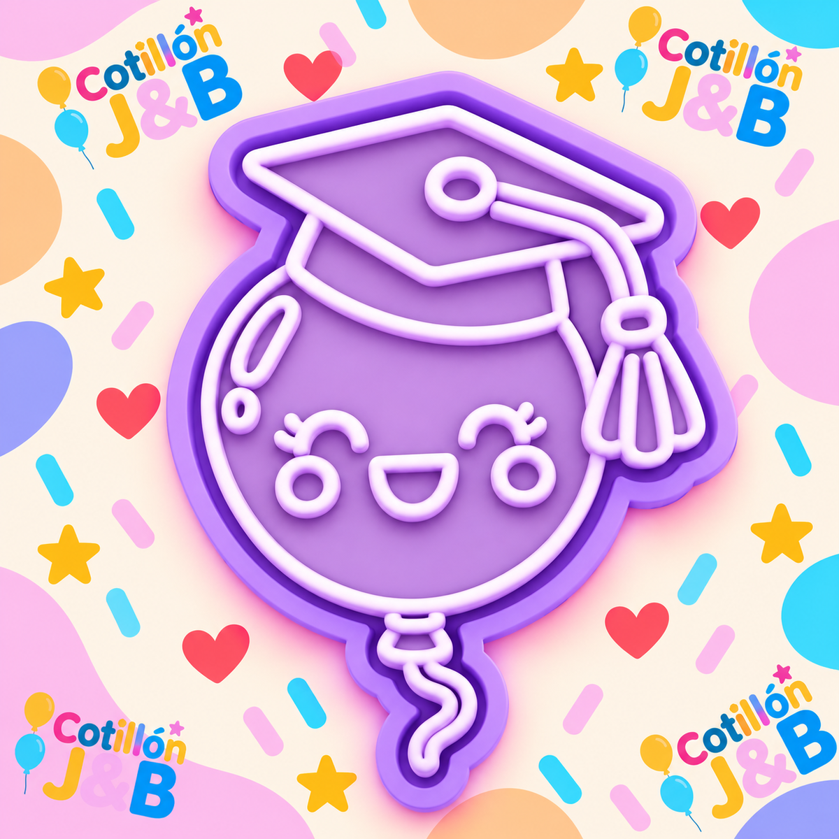 Cortador + sello Globo graduación