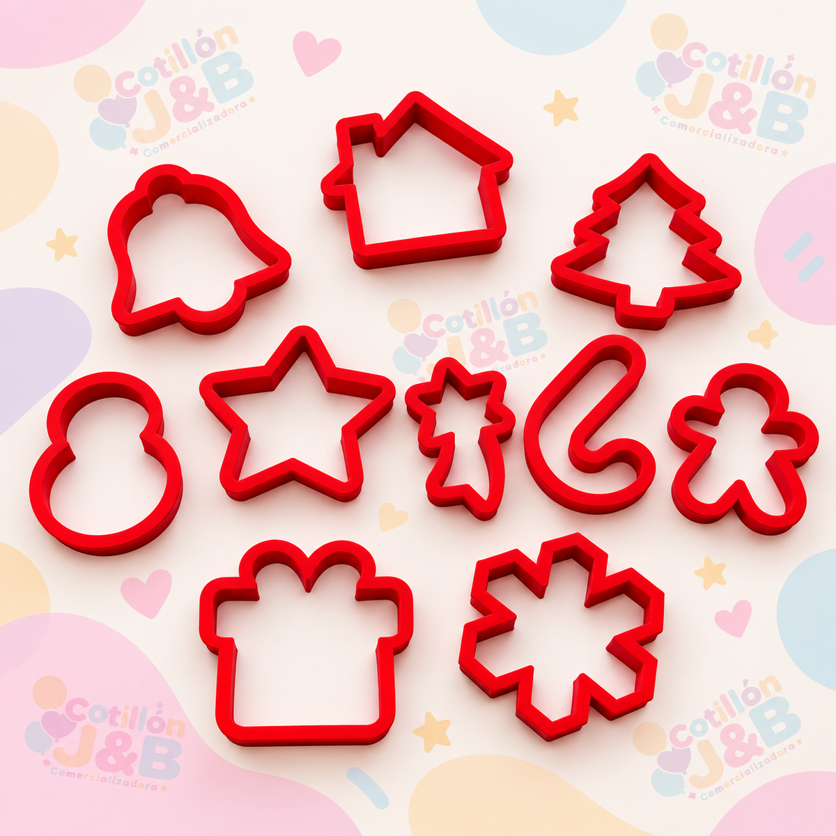 Set de cortadores de galletas navideños