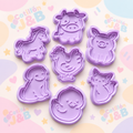 Set de animales de granja cortador + sello
