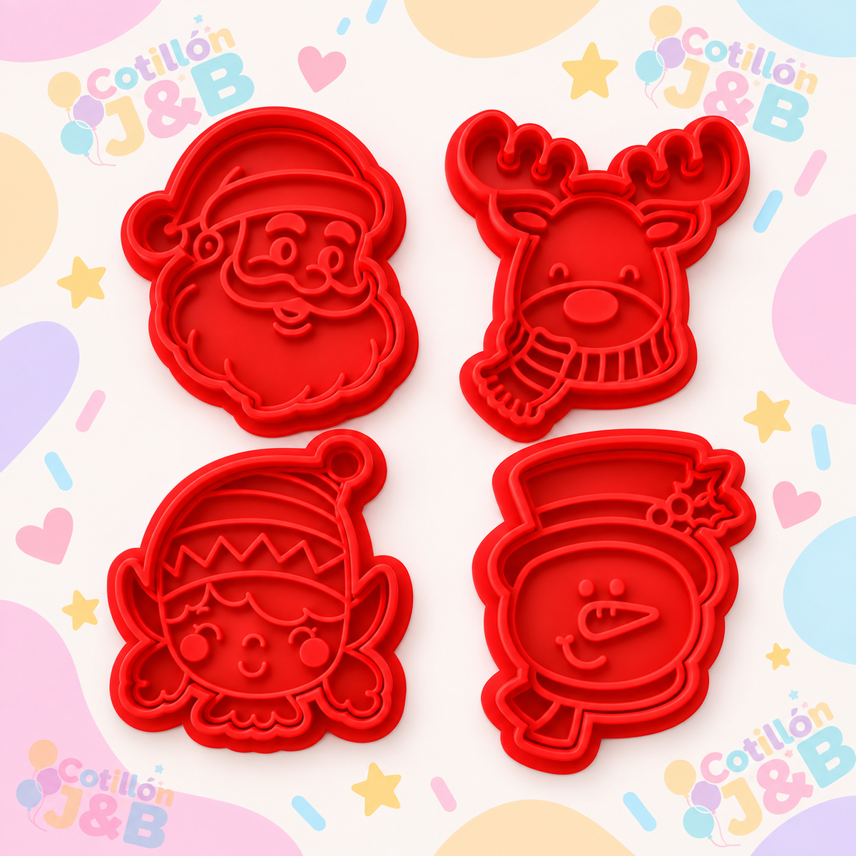 Set 4 cortadores navideños