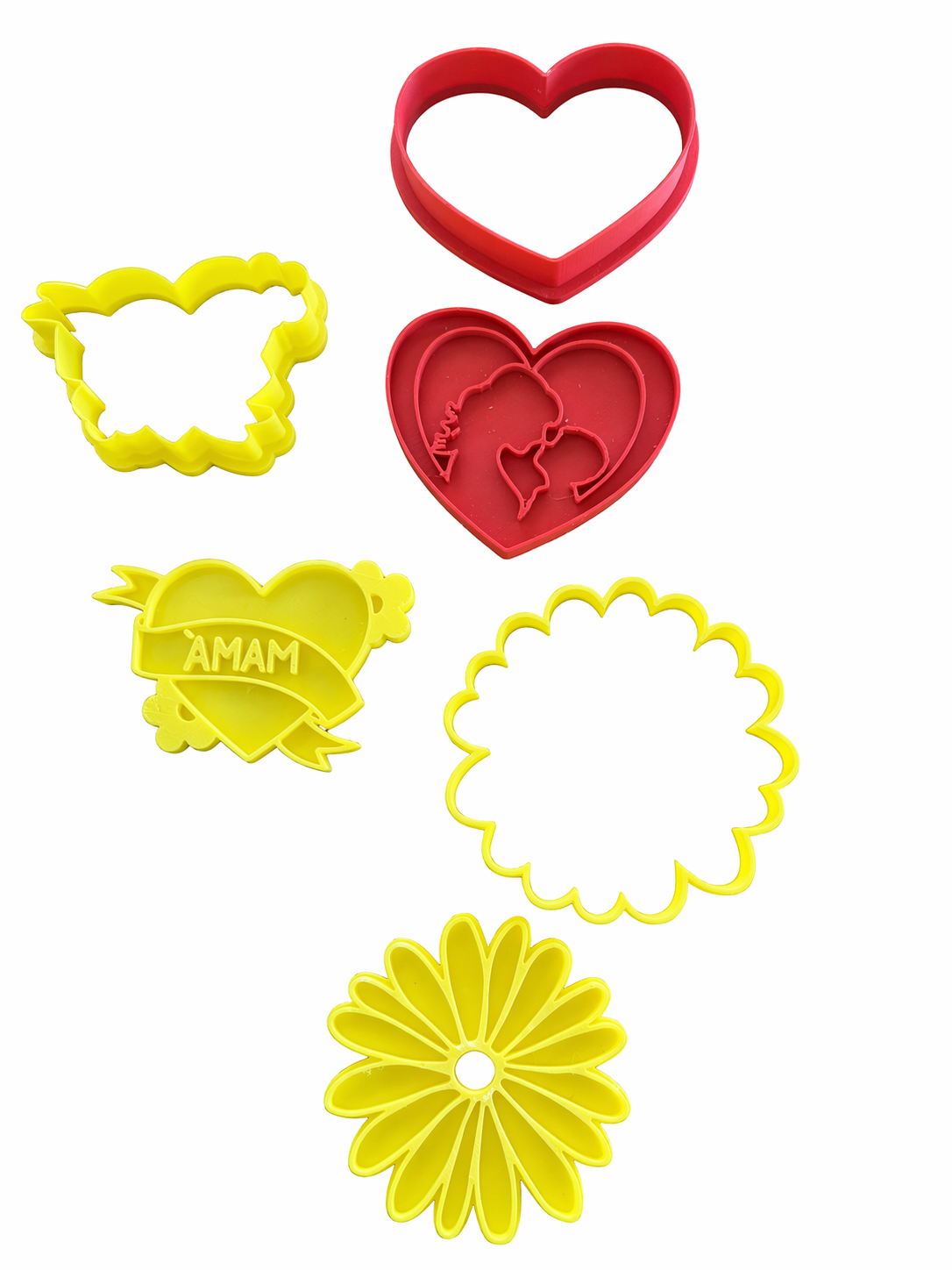 Set de cortadores de galleta + sello 5 cm