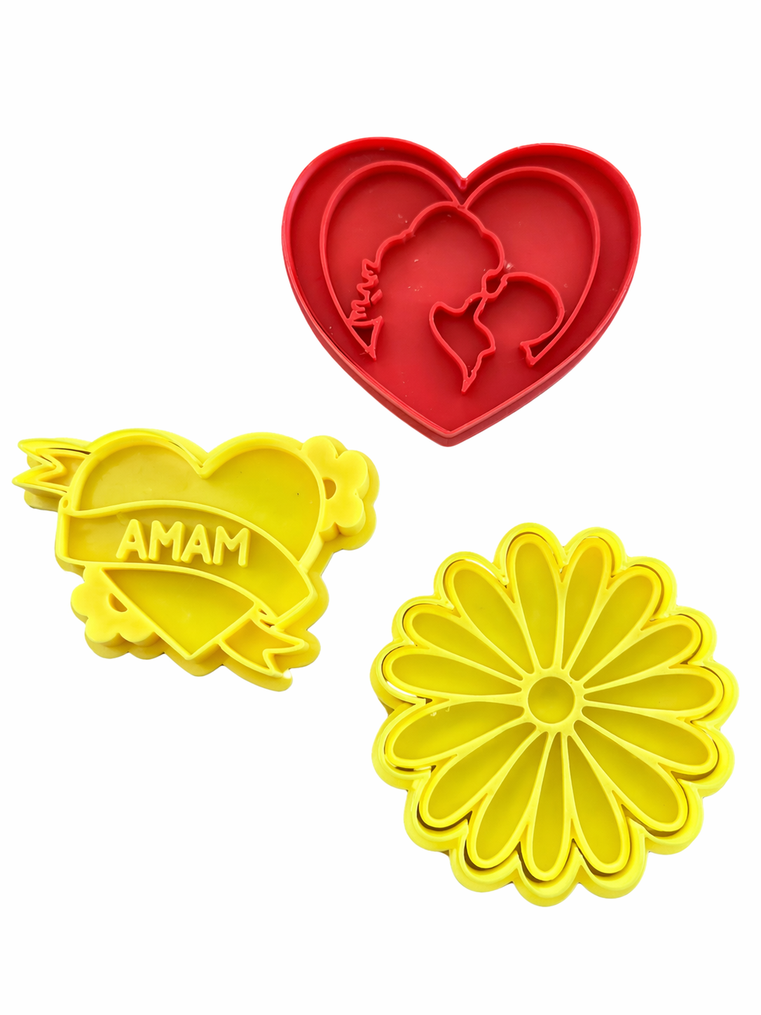 Set de cortadores de galleta + sello 5 cm