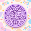 Cortador + sello Circulo Feliz Navidad