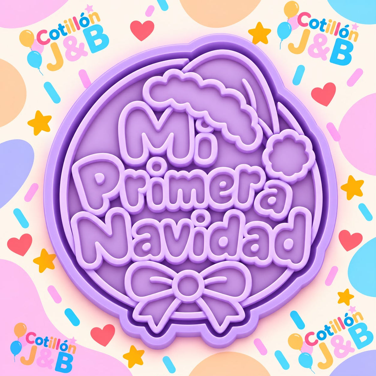 Cortador + sello frase "Mi primera Navidad"