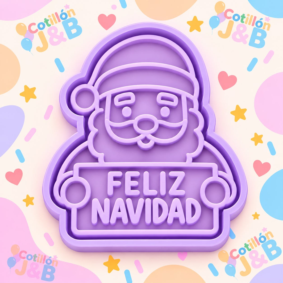 Cortador + sello Santa "Feliz Navidad"