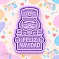 Cortador + sello Soldadito "Feliz Navidad"