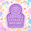 Cortador + sello Hombre galleta "Feliz Navidad"